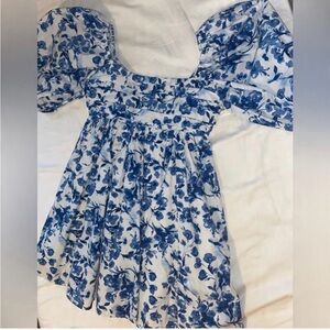 Abercrombie & Fitch Blue Floral Mini Dress